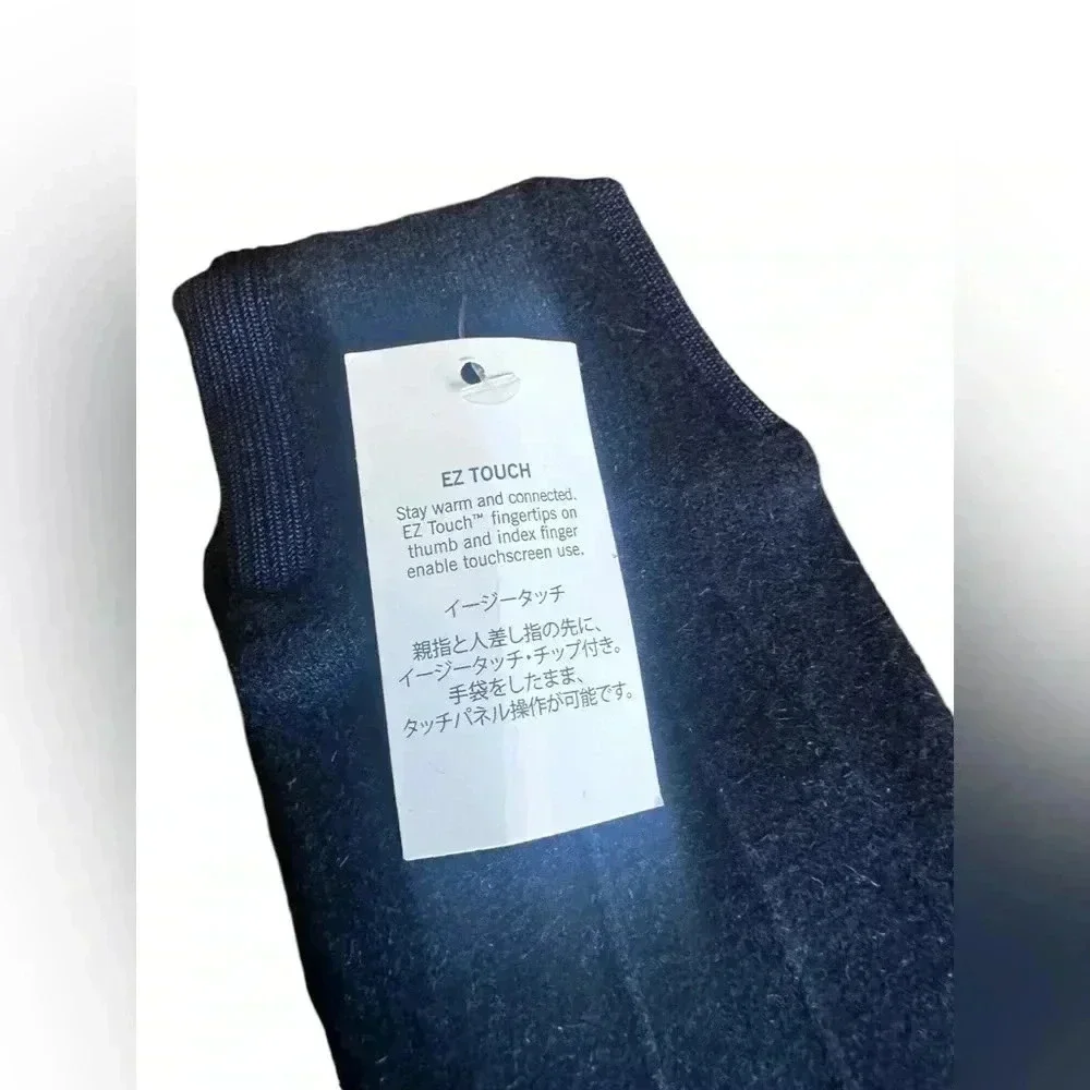 LANDS' END WOMEN'S EZ TOUCH SCREEN WOOL GLOVES Blue L